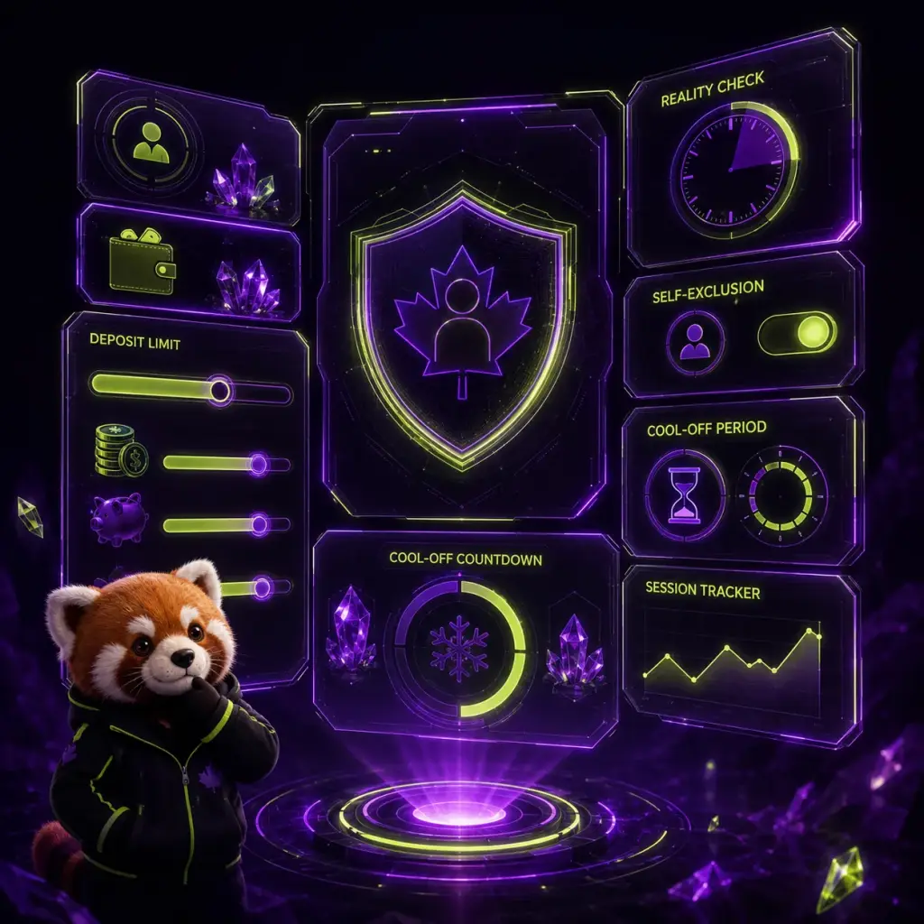 Tao Fortune responsible-gaming dashboard with deposit-limit sliders